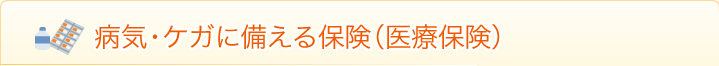 病気・ケガに備える保険（医療保険）